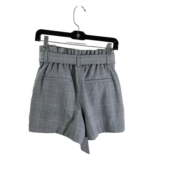 Loft Paper Bag Plaid Shorts in Gray - Picture 2 of 4